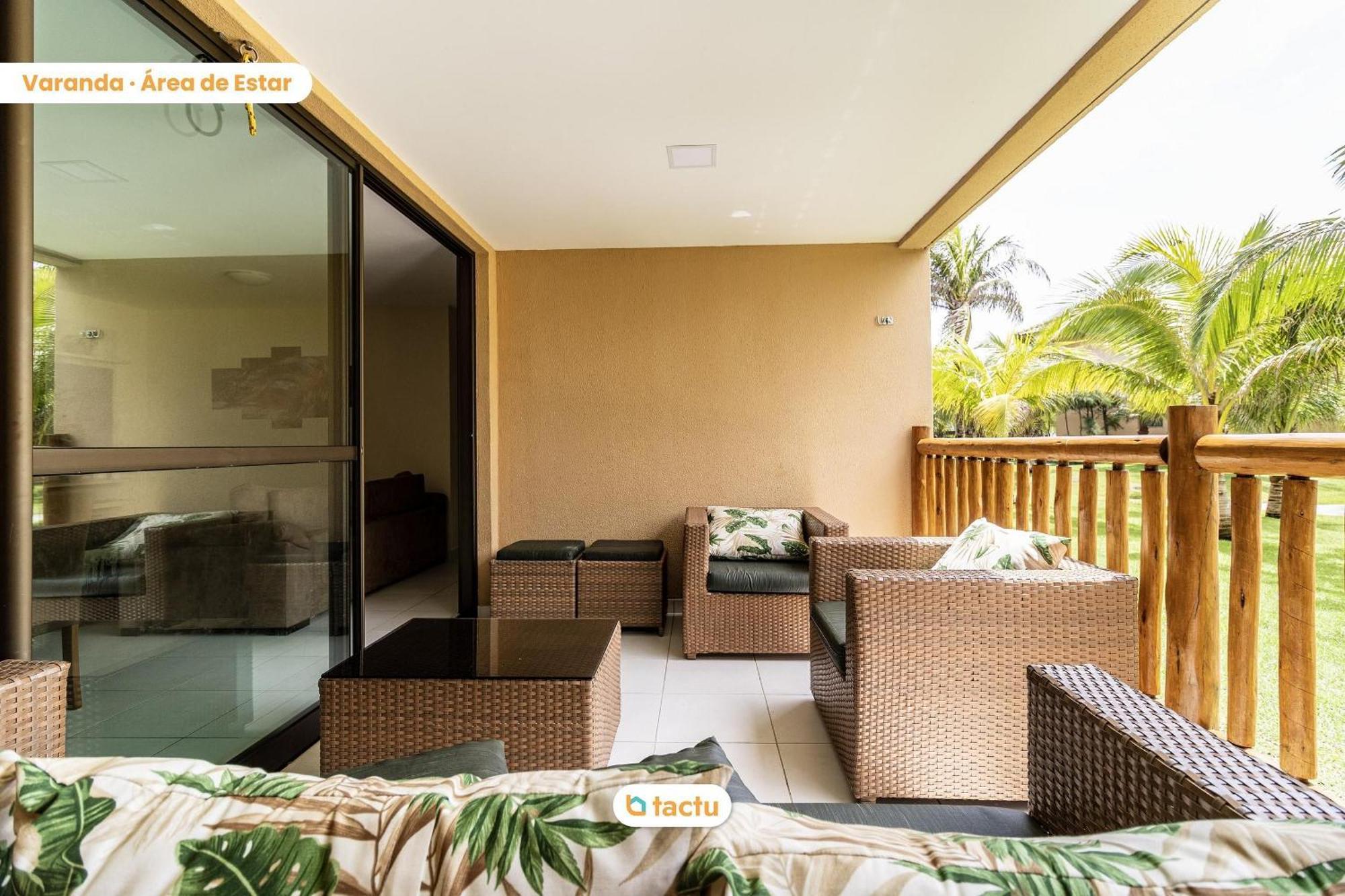 Térreo gigante de 100 m2, perfeito para grupos grandes no melhor bloco do VG Sun Cumbuco por Tactu Exterior foto