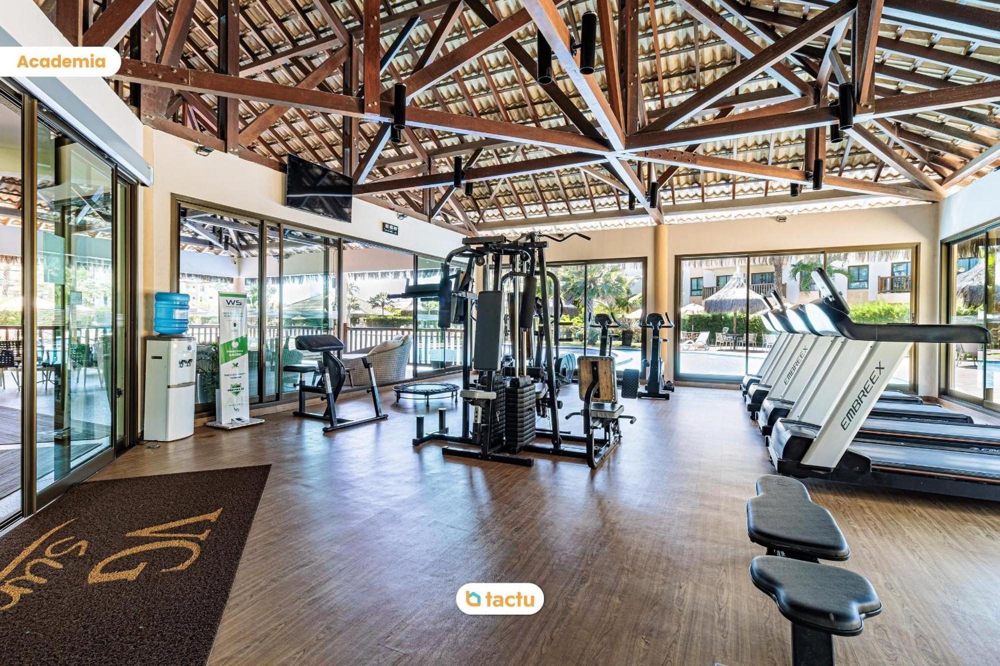 Térreo gigante de 100 m2, perfeito para grupos grandes no melhor bloco do VG Sun Cumbuco por Tactu Exterior foto